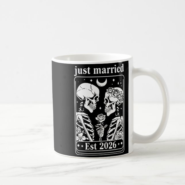 Skeleton Couple Bride and Groom Wedding Coffee Mug (Right)