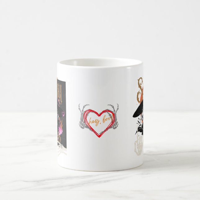 Skeleton Couple Enjoying Coffee Mug (Center)