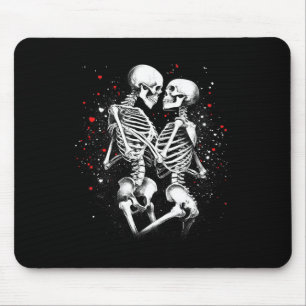 Skeleton Couple For Halloween Valentine's Day Of T Mouse Pad