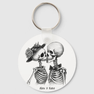 Skeleton Couple Key Ring