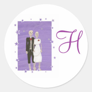 Skeleton Couple Monogram Wedding Seals