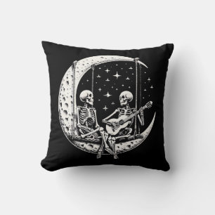Skeleton Couple Moon Guitar Cushion