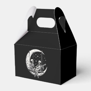 Skeleton Couple Moon Guitar Favour Box