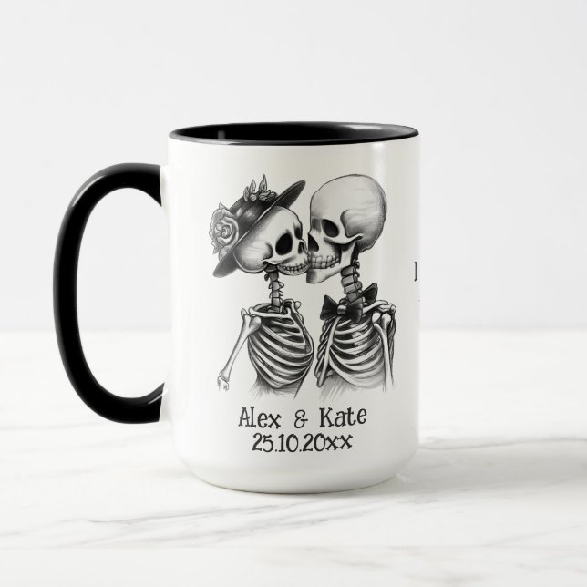 Skeleton Couple Mug (Left)