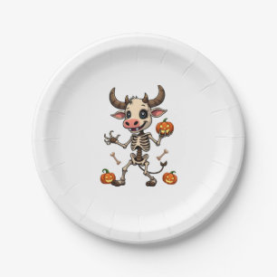 Skeleton Cow Parade Paper Plate