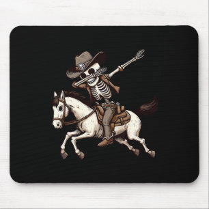 Skeleton Cowboy Halloween Costume Kids Boys Men Da Mouse Pad