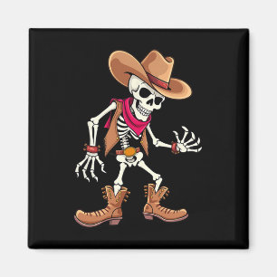 Skeleton Cowboy Halloween Costume Kids Boys Men Magnet
