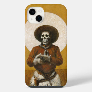 Skeleton Cowboy On Gold iPhone Case