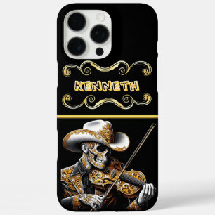 Skeleton Cowboy Playing The Violin iPhone 16 Pro Max Case