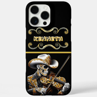 Skeleton Cowboy Playing The Violin iPhone 16 Pro Max Case