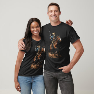 Skeleton Cowboy Rider – Wild West Reaper T-Shirt