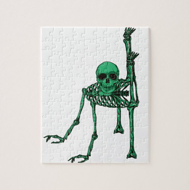 Skeleton Creepy Yoga Skull Dancing Jigsaw Puzzle (Vertical)