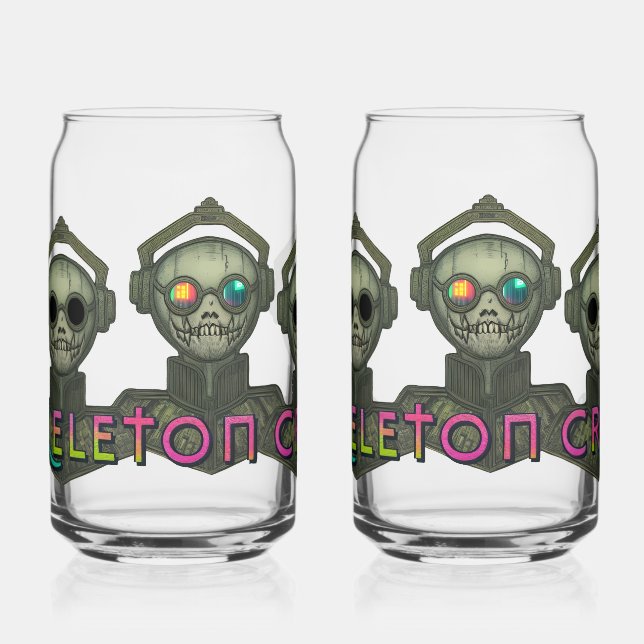 Skeleton Crew Can Glass (Left)