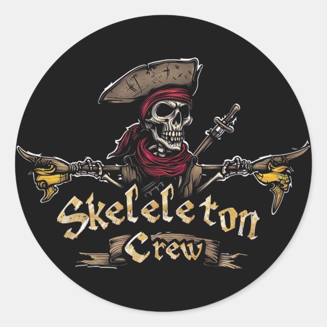 Skeleton Crew Classic Round Sticker (Front)