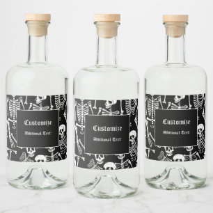 Skeleton Crew Liquor Bottle Label