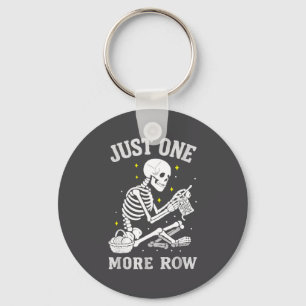 Skeleton Crochet Crafter Tee Just One More Row  Key Ring