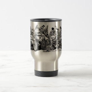 Skeleton Cyclists by José Guadalupe Posada Travel Mug