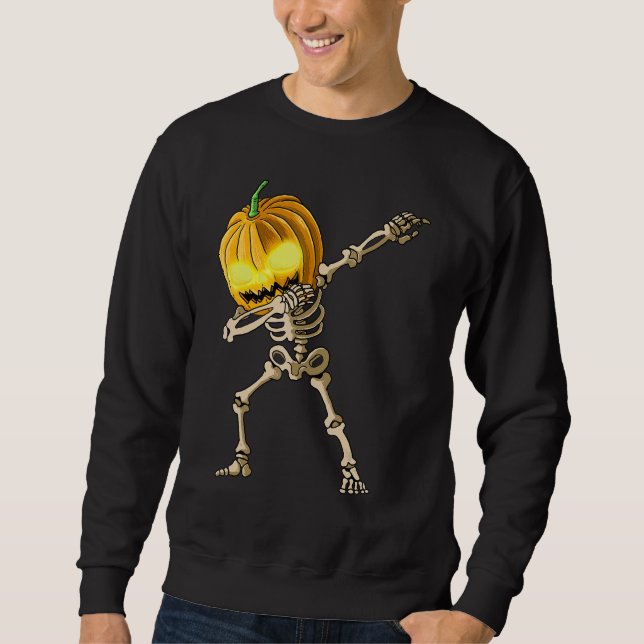 Skeleton Dab Halloween Sweatshirt (Front)