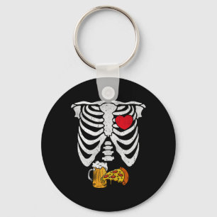Skeleton Dad Halloween Pregnancy Couples Costumes Key Ring
