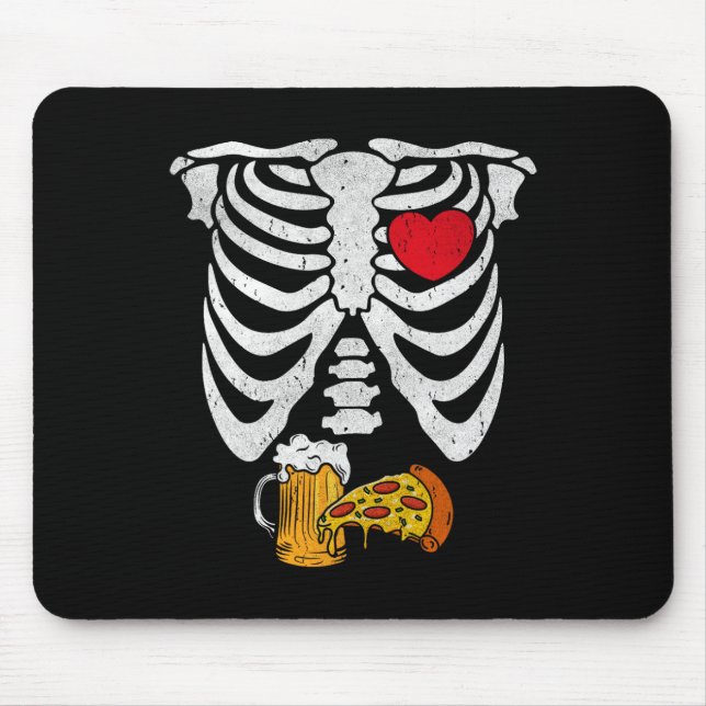 Skeleton Dad Halloween Pregnancy Couples Costumes  Mouse Pad (Front)