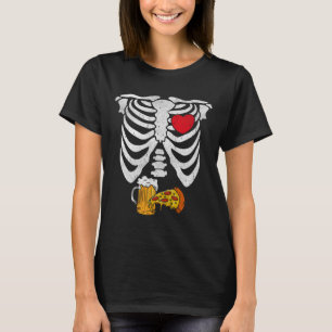 Skeleton Dad Halloween Pregnancy Couples Costumes  T-Shirt