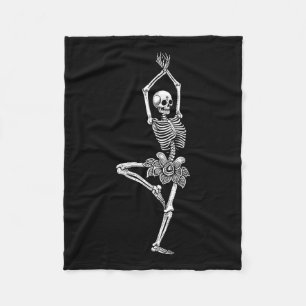 Skeleton Dance Ballet Flats Ballet Halloween Costu Fleece Blanket