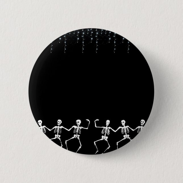 Skeleton Dance Party 6 Cm Round Badge (Front)