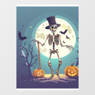 Skeleton Dancing Under The Moon Halloween