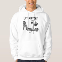Skeleton Dark Humor Funny "Life Support" Coffee
