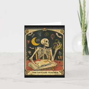 Skeleton Daycare Teacher Tarot Card Childcare
