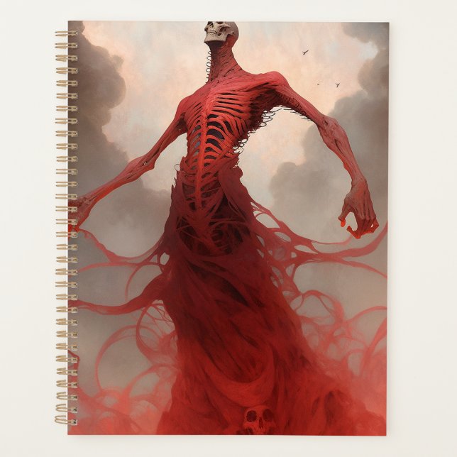 Skeleton Demon Creature Dark Fantasy Horror Planner (Front)