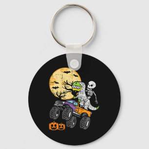 Skeleton Dino Monster Truck Halloween Costume Todd Key Ring