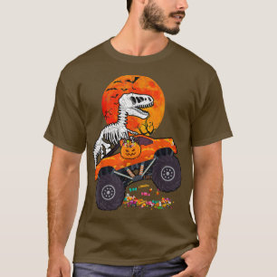 Skeleton Dinosaur Monster Truck Moon Candy Toddler T-Shirt