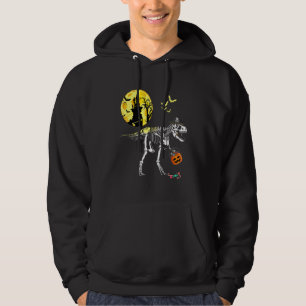Skeleton Dinosaur Rex Pirate Halloween Costume Bo Hoodie