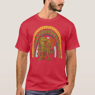Skeleton Dinosaur T re Boys Halloween Rainbow Mumm T-Shirt
