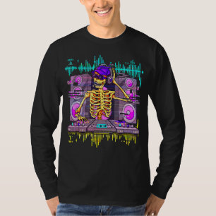 Skeleton Disc Jockey Master Of Ceremonies Party So T-Shirt