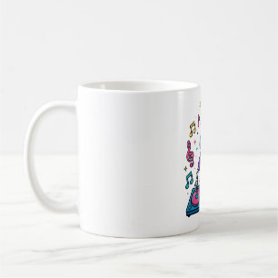 Skeleton DJ Party Funny Halloween Music Art Coffee Mug