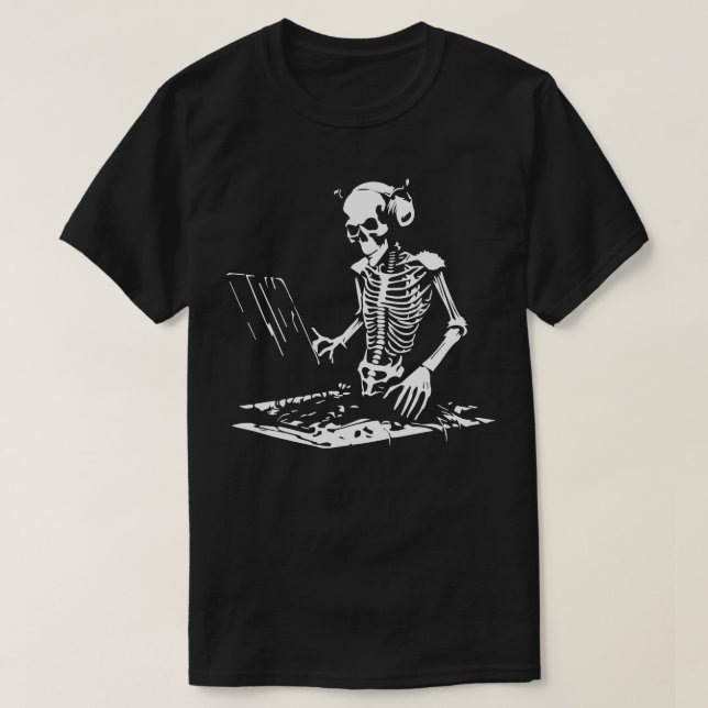 Skeleton DJ T-Shirt (Design Front)