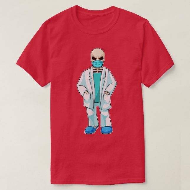 Skeleton Doctor Doctor's coat  T-Shirt (Design Front)