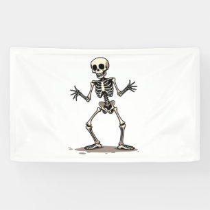 Skeleton Doing the Dab – Funny Halloween Dance Shi Banner