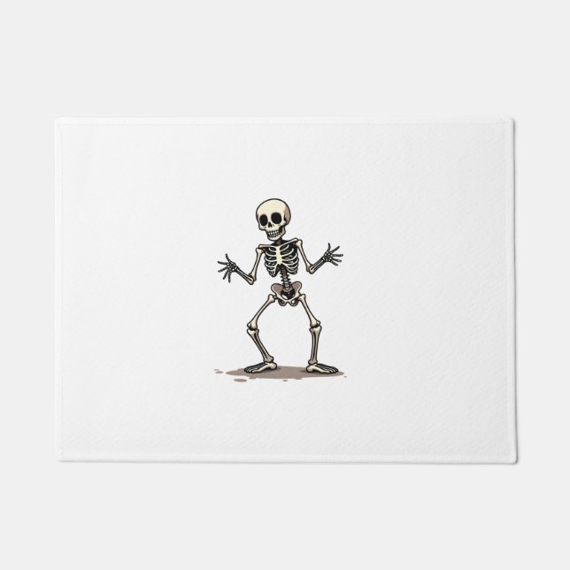 Skeleton Doing the Dab � Funny Halloween Dance Shi Doormat (Front)