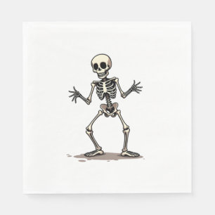 Skeleton Doing the Dab – Funny Halloween Dance Shi Napkin