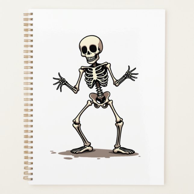 Skeleton Doing the Dab � Funny Halloween Dance Shi Planner (Front)