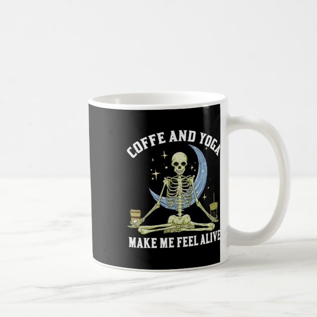 Skeleton Doing Yoga And Drinking Coffee I Feel Ali Mug (Right)