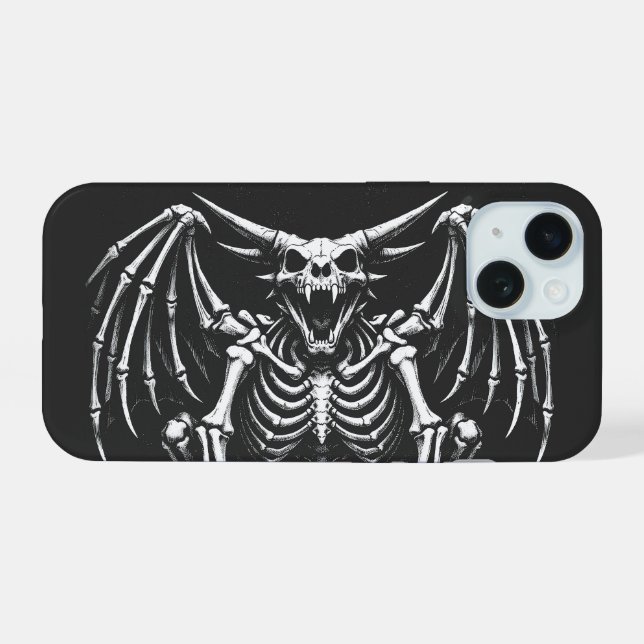 Skeleton Dragon by BurnsInHell iPhone 15 Case (Back Horizontal)