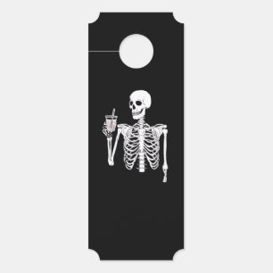 Skeleton Drink Coffee Door Hanger