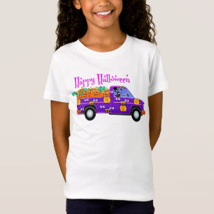 Skeleton Driving with Pumpkins T-Shirt