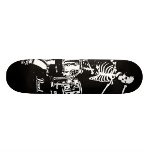 skeleton drum skate skateboard