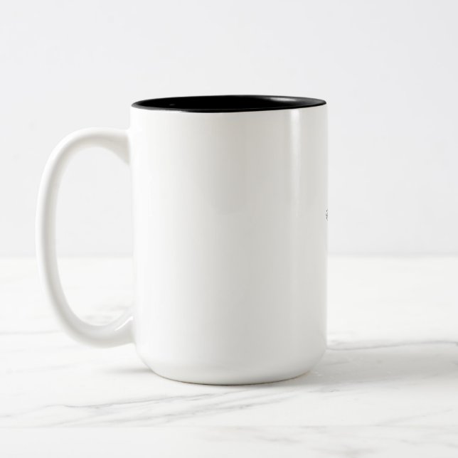 Skeleton Drummer Two-Tone Coffee Mug (Left)