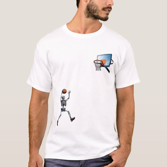 Skeleton Dunk Basketball T-Shirt (Front)
